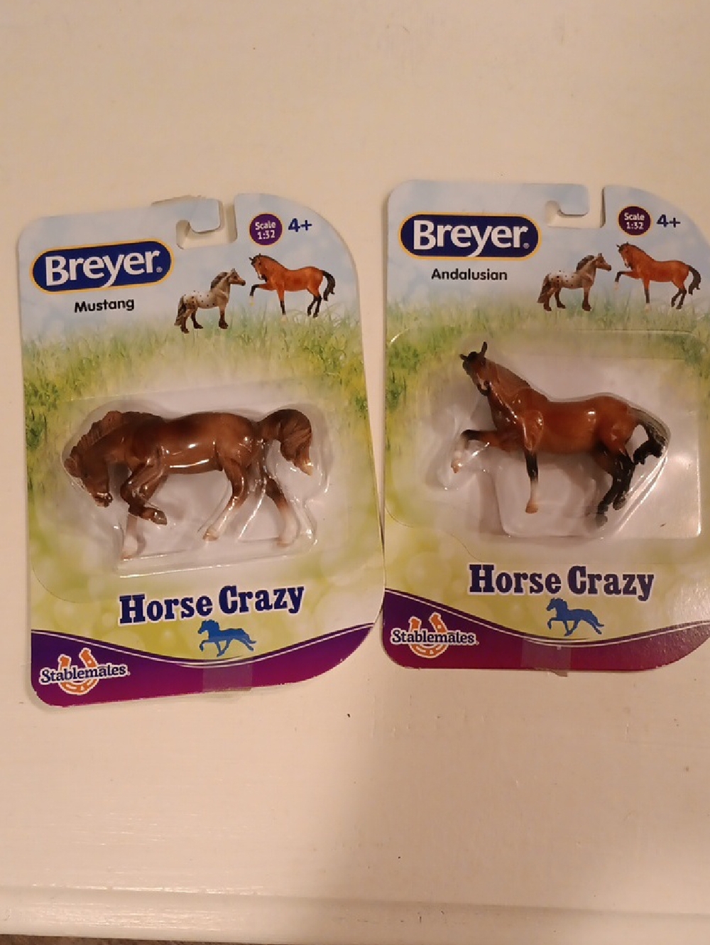 SOLD.!!!   Breyer Horse Crazy Set - Chestnut Brown Mustang & Andalusian SOLD!!